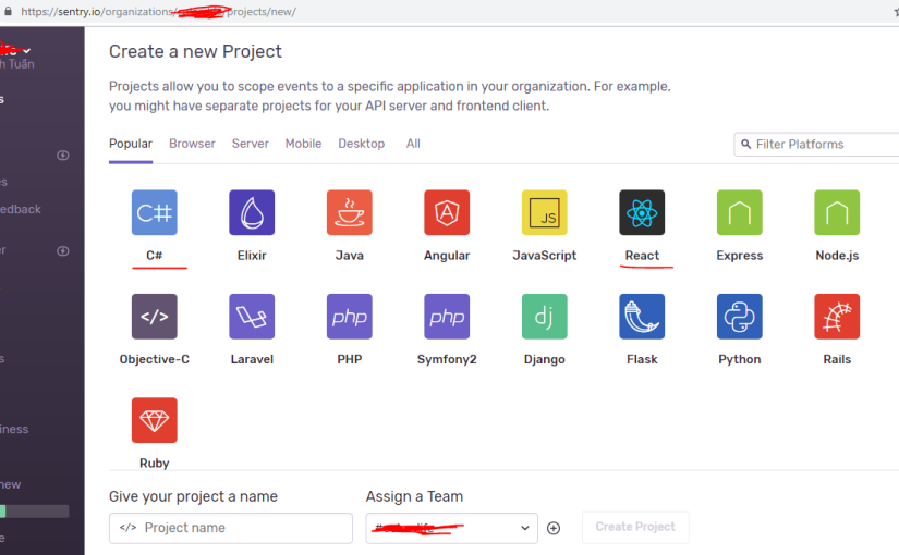 Logging with Serilog, Sentry, ASP.NET Core and ReactJs
